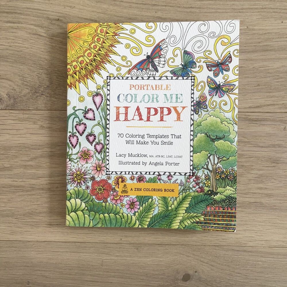Portable Color Me Happy - Adult Coloring Book